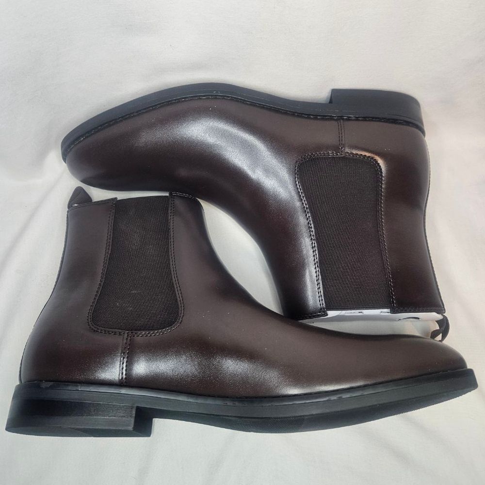 Alfani Luka 2 Brown Pull-On Chelsea Boots NWT Sz 12 Retail $70 Vegan Leather